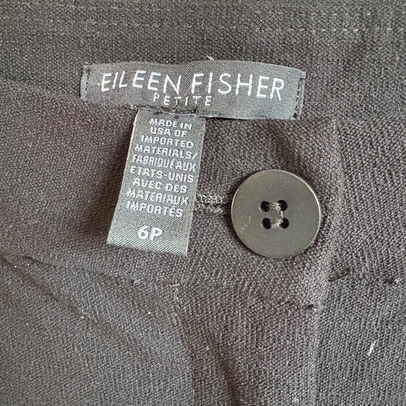 SOLD Eileen Fisher Lightweight Black Stretch Wide Leg Pants - Picture 11 of 12